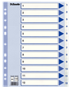 Esselte registre PP 1:12, A4, HVID, m/karton forblad